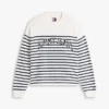 Tommy Jeans Pullover mit Varsity-Logo und Streifen Tommy Jeans Pullover mit Varsity-Logo und Streifen