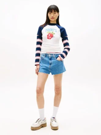Tommy Jeans Raw Hem Denim Shorts Tommy Jeans Raw Hem Denim Shorts