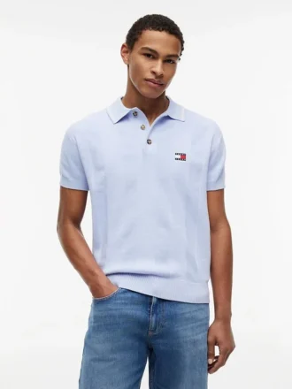 Tommy Jeans Shorts-Sleeve Sweater Polo