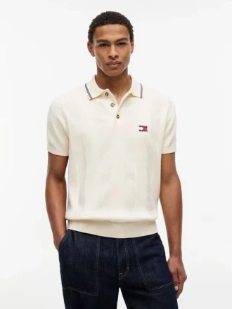 Tommy Jeans Shorts-Sleeve Sweater Polo Tommy Jeans Shorts-Sleeve Sweater Polo