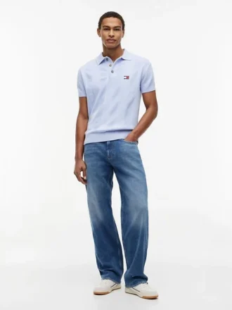 Tommy Jeans Shorts-Sleeve Sweater Polo