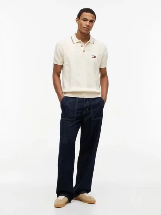 Tommy Jeans Shorts-Sleeve Sweater Polo Tommy Jeans Shorts-Sleeve Sweater Polo