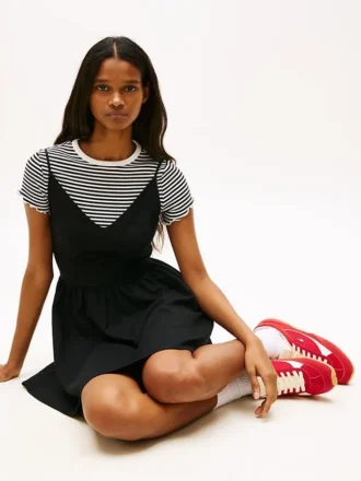 Tommy Jeans Skaterkleid aus Leinenmischung Tommy Jeans Skaterkleid aus Leinenmischung
