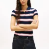 Tommy Jeans Slim Fit Polo aus Rippstrick