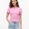 Tommy Jeans Slim Fit T-Shirt mit Rüschen Tommy Jeans Slim Fit T-Shirt mit Rüschen