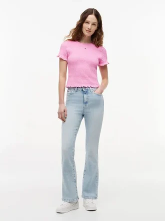 Tommy Jeans Slim Fit T-Shirt mit Rüschen