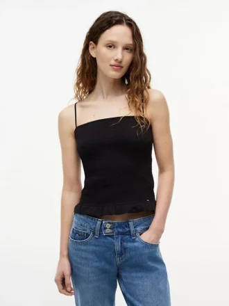 Tommy Jeans Slim Fit Tanktop mit Rüschen