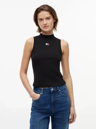 Tommy Jeans Slim Fit Tanktop mit Stehkragen