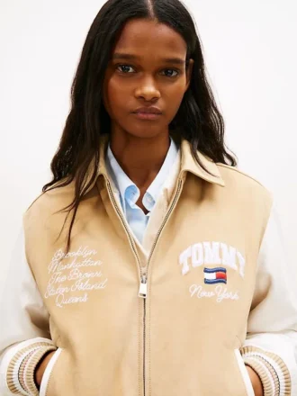 Tommy Jeans Suede Varsity Jacket