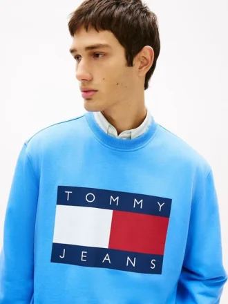 Tommy Jeans Sweatshirt mit großem Flaggenlogo
