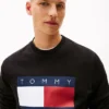 Tommy Jeans Sweatshirt mit großem Flaggenlogo