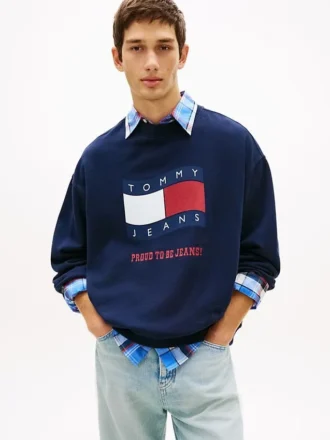 Tommy Jeans Sweatshirt mit Wavy-Flag-Logo