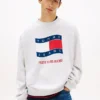 Tommy Jeans Sweatshirt mit Wavy-Flag-Logo Tommy Jeans Sweatshirt mit Wavy-Flag-Logo