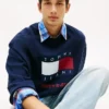 Tommy Jeans Sweatshirt mit Wavy-Flag-Logo Tommy Jeans Sweatshirt mit Wavy-Flag-Logo