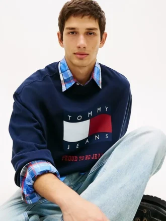 Tommy Jeans Sweatshirt mit Wavy-Flag-Logo