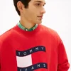 Tommy Jeans Sweatshirt mit Wavy-Flag-Logo Tommy Jeans Sweatshirt mit Wavy-Flag-Logo