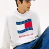 Tommy Jeans Sweatshirt mit Wavy-Flag-Logo Tommy Jeans Sweatshirt mit Wavy-Flag-Logo