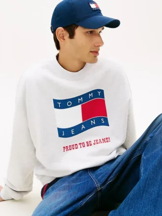 Tommy Jeans Sweatshirt mit Wavy-Flag-Logo