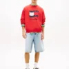Tommy Jeans Sweatshirt mit Wavy-Flag-Logo Tommy Jeans Sweatshirt mit Wavy-Flag-Logo