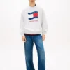 Tommy Jeans Sweatshirt mit Wavy-Flag-Logo Tommy Jeans Sweatshirt mit Wavy-Flag-Logo