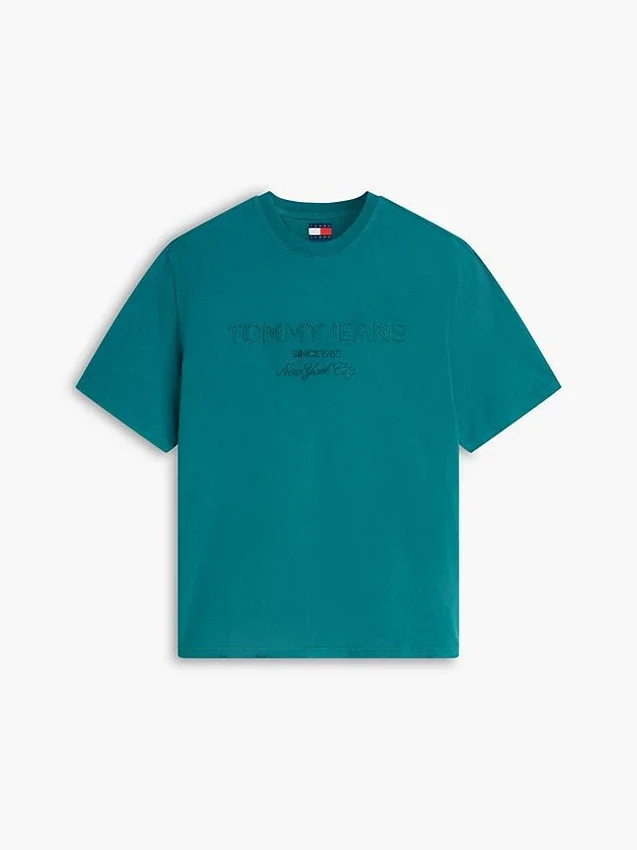 Tommy Jeans T-Shirt mit Distressed-Logo Tommy Jeans T-Shirt mit Distressed-Logo