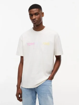 Tommy Jeans T-Shirt mit Farbverlauf-Logo