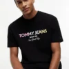 Tommy Jeans T-Shirt mit Farbverlauf-Logo Tommy Jeans T-Shirt mit Farbverlauf-Logo