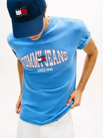 Tommy Jeans T-Shirt mit gewelltem Flaggenlogo