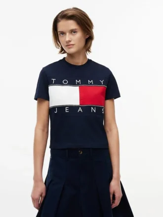 Tommy Jeans T-Shirt mit großem Flaggenlogo