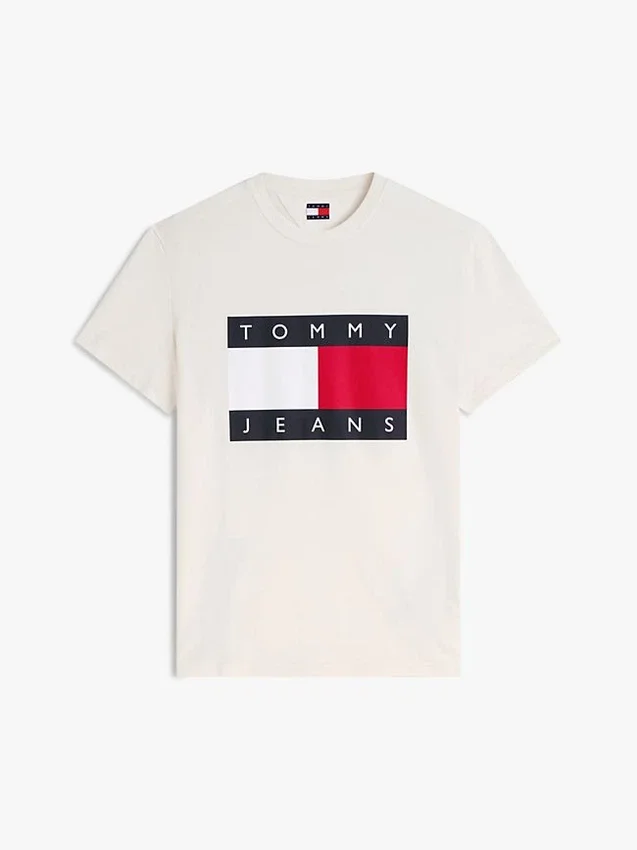 Tommy Jeans T-Shirt mit großem Flaggenlogo Tommy Jeans T-Shirt mit großem Flaggenlogo