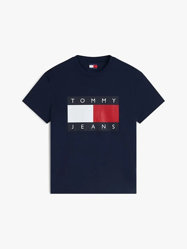 Tommy Jeans T-Shirt mit großem Flaggenlogo Tommy Jeans T-Shirt mit großem Flaggenlogo