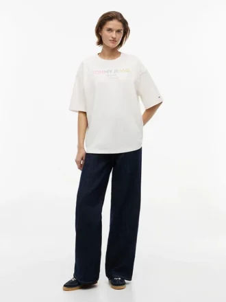 Tommy Jeans T-Shirt mit Kristall-Logo