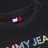 Tommy Jeans T-Shirt mit Kristall-Logo Tommy Jeans T-Shirt mit Kristall-Logo