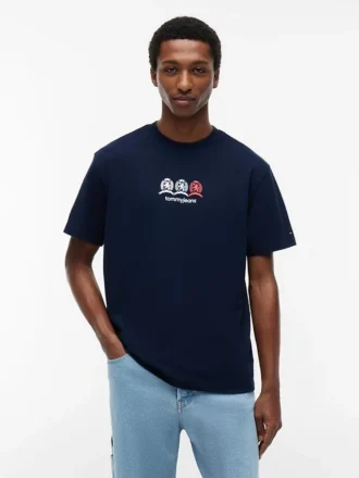 Tommy Jeans T-Shirt mit Multi-Crest-Logo