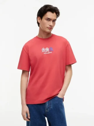 Tommy Jeans T-Shirt mit Multi-Crest-Logo