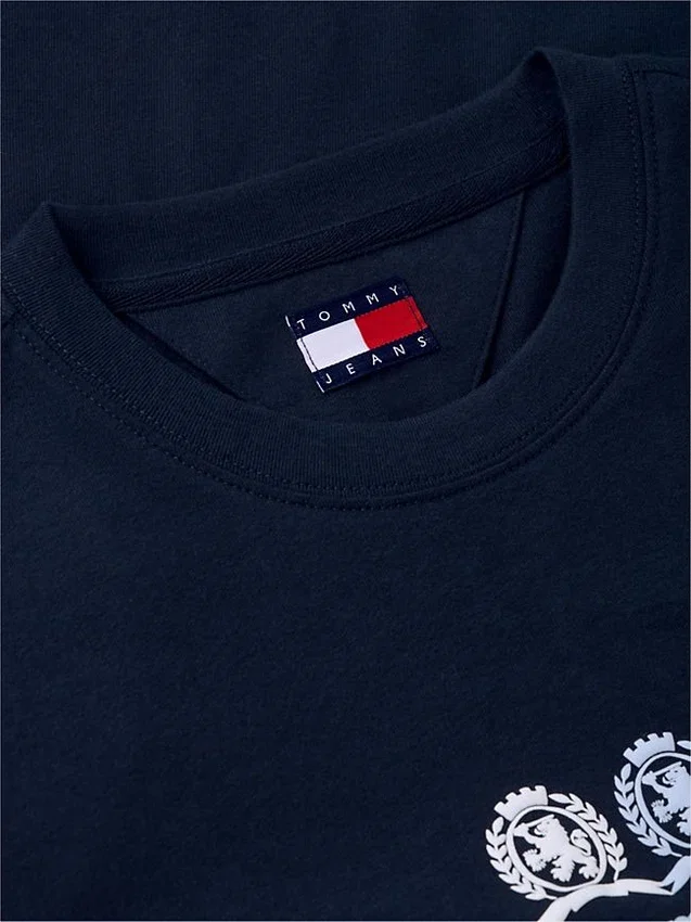 Tommy Jeans T-Shirt mit Multi-Crest-Logo Tommy Jeans T-Shirt mit Multi-Crest-Logo