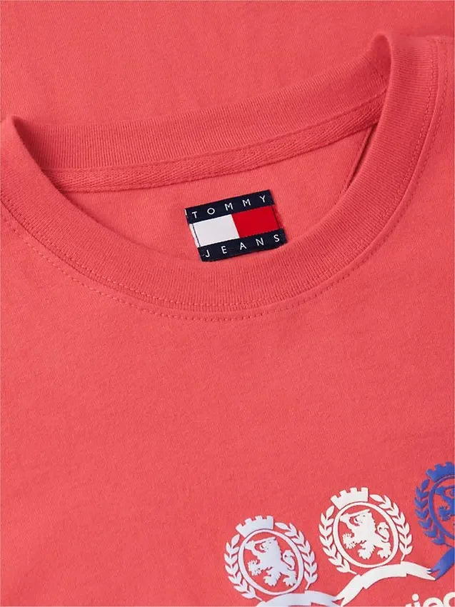 Tommy Jeans T-Shirt mit Multi-Crest-Logo Tommy Jeans T-Shirt mit Multi-Crest-Logo