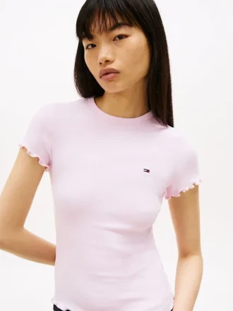 Tommy Jeans T-Shirt mit Rüschenbesatz