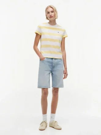 Tommy Jeans T-Shirt mit Rugby-Streifen