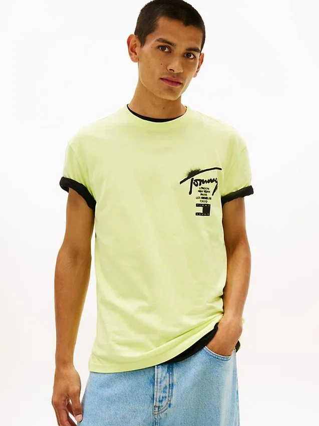 Tommy Jeans T-Shirt mit Sprühfarben-Logo Tommy Jeans T-Shirt mit Sprühfarben-Logo
