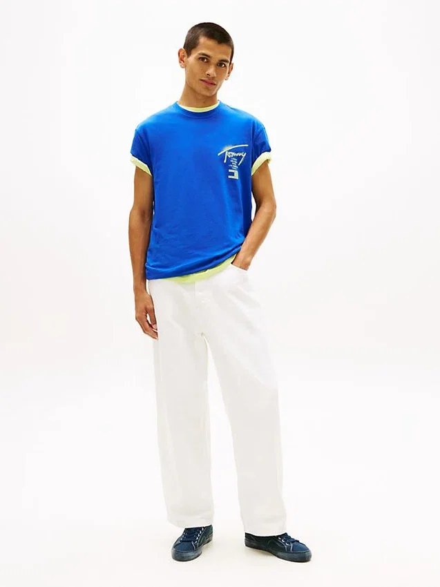 Tommy Jeans T-Shirt mit Sprühfarben-Logo Tommy Jeans T-Shirt mit Sprühfarben-Logo