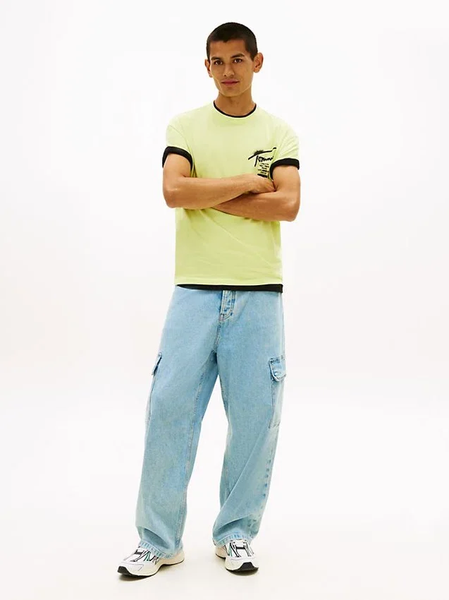 Tommy Jeans T-Shirt mit Sprühfarben-Logo Tommy Jeans T-Shirt mit Sprühfarben-Logo