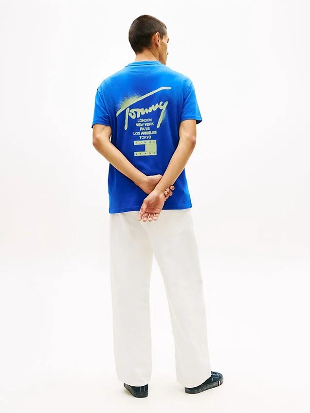 Tommy Jeans T-Shirt mit Sprühfarben-Logo Tommy Jeans T-Shirt mit Sprühfarben-Logo