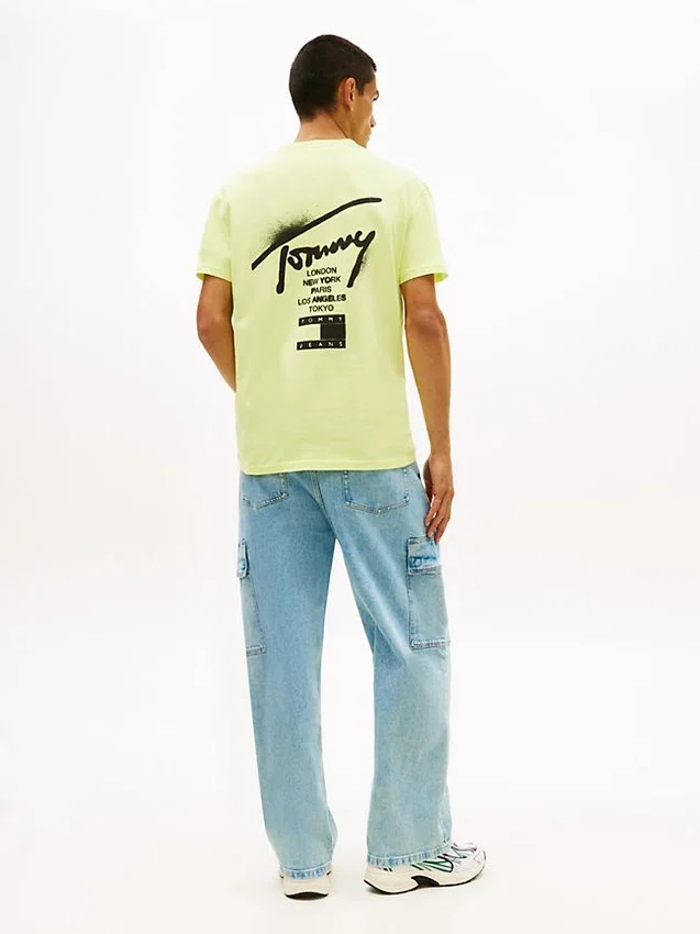 Tommy Jeans T-Shirt mit Sprühfarben-Logo Tommy Jeans T-Shirt mit Sprühfarben-Logo
