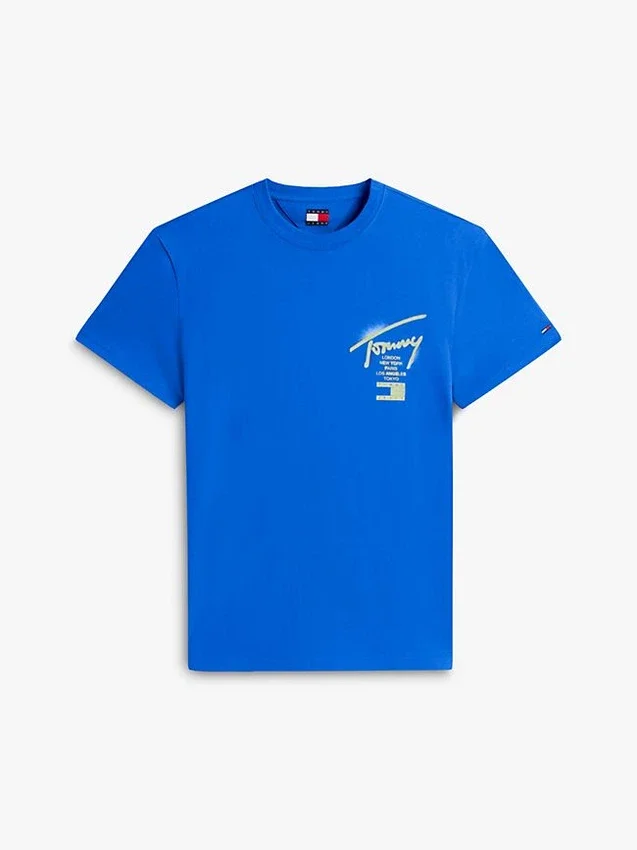 Tommy Jeans T-Shirt mit Sprühfarben-Logo Tommy Jeans T-Shirt mit Sprühfarben-Logo