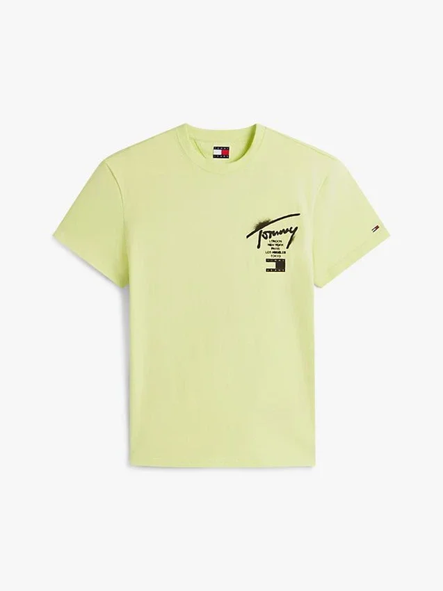 Tommy Jeans T-Shirt mit Sprühfarben-Logo Tommy Jeans T-Shirt mit Sprühfarben-Logo