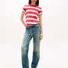 Tommy Jeans T-Shirt mit Streifen in Regular Fit Tommy Jeans T-Shirt mit Streifen in Regular Fit