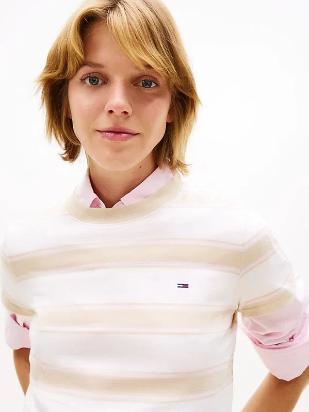 Tommy Jeans T-Shirt mit Streifen in Regular-Passform Tommy Jeans T-Shirt mit Streifen in Regular-Passform
