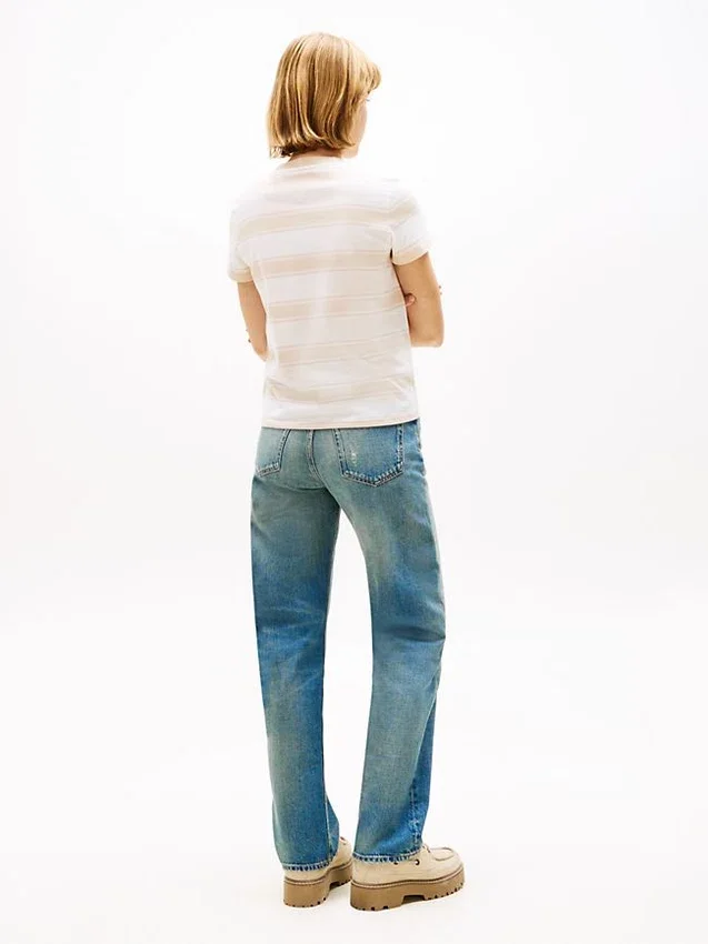 Tommy Jeans T-Shirt mit Streifen in Regular-Passform Tommy Jeans T-Shirt mit Streifen in Regular-Passform