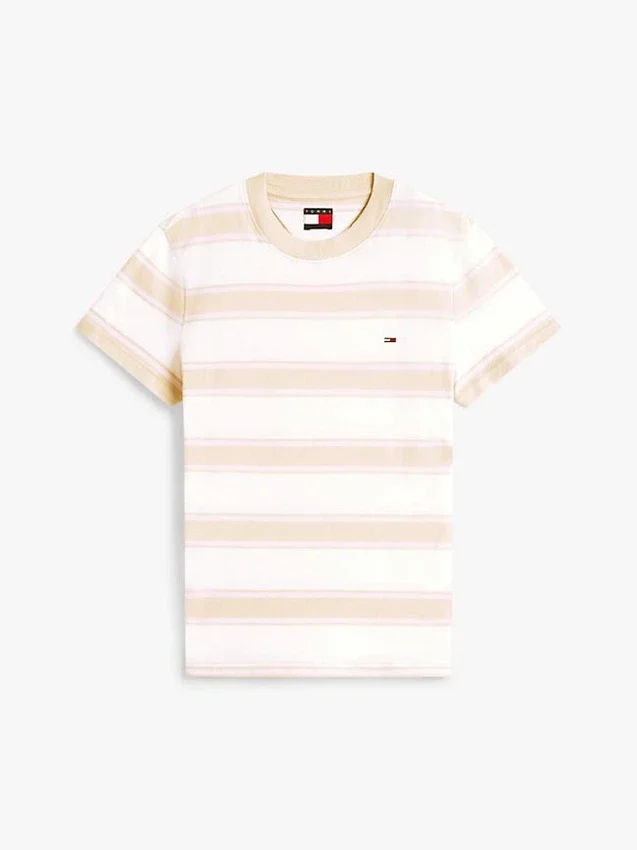 Tommy Jeans T-Shirt mit Streifen in Regular-Passform Tommy Jeans T-Shirt mit Streifen in Regular-Passform